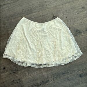 Wild Fable Cream Lace A-Line Skirt